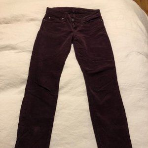 7 for All Mankind Corduroy Pants - Size 25 - Plum